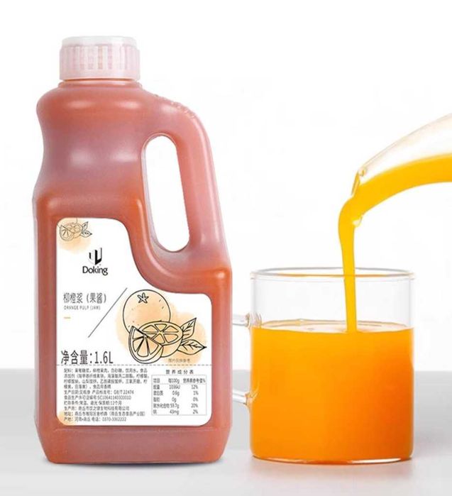 Пюре Doking 1.6л  Апельсиновое джуз боллы шарики тапиоки бабл ти