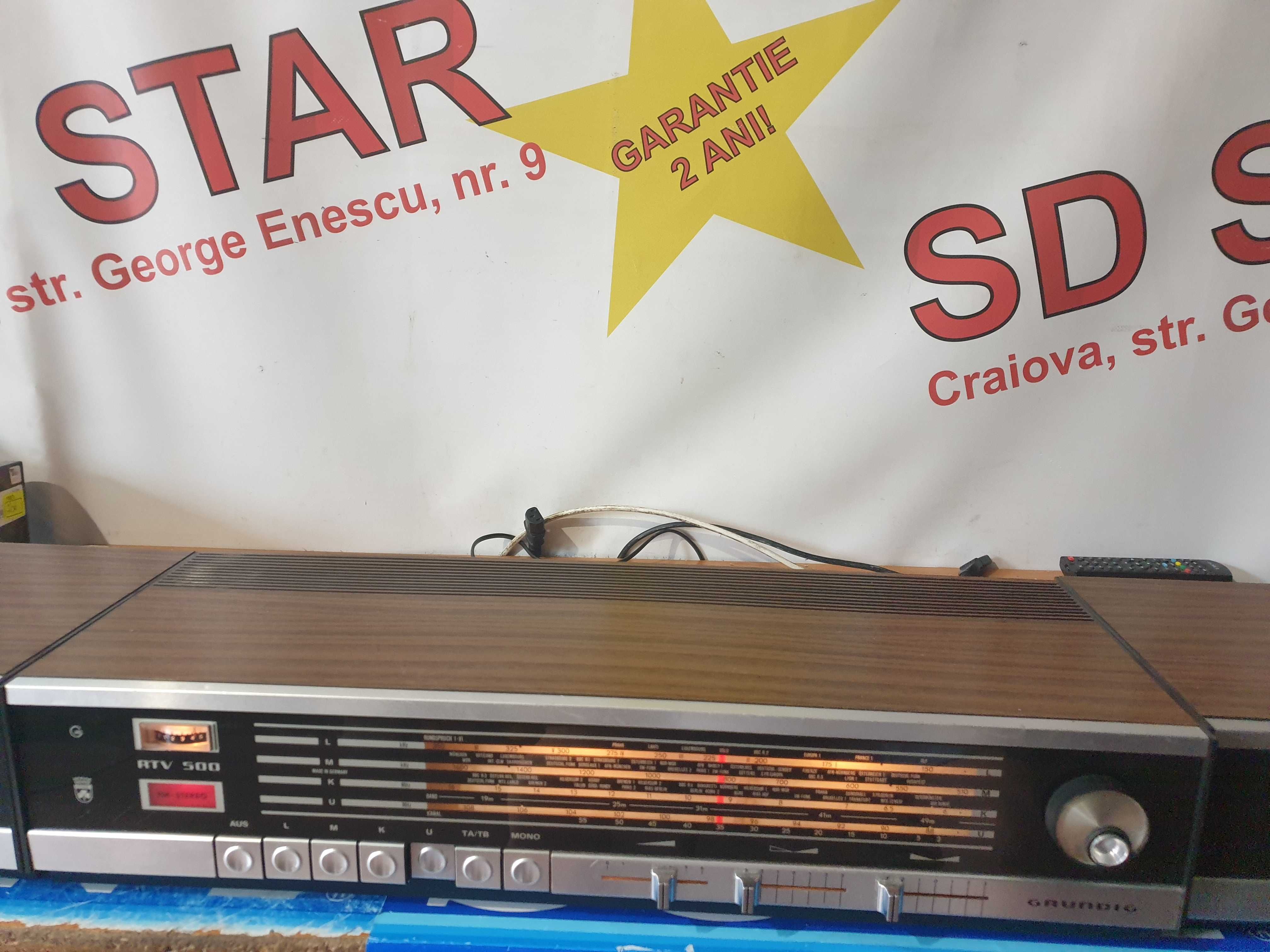 Radio vintage Grundig RTV500 difuzoare detasabile Made in Germany