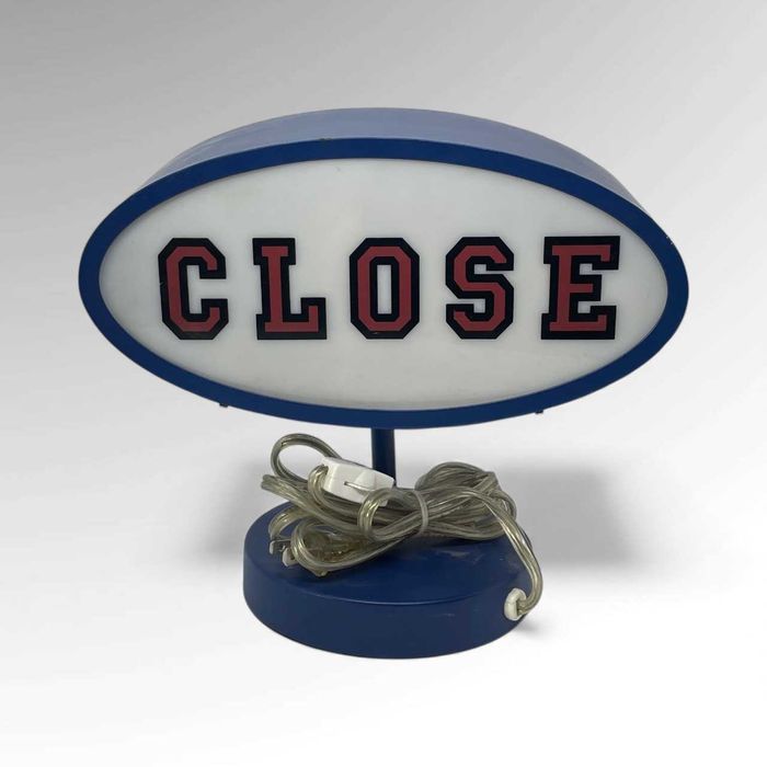 Ретро лампа знак Retro OPEN/CLOSE U.S.A., NOS, двустранна