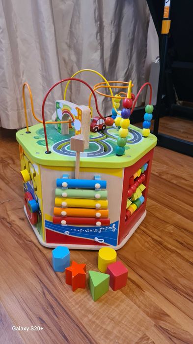 Образователен дървен куб голям