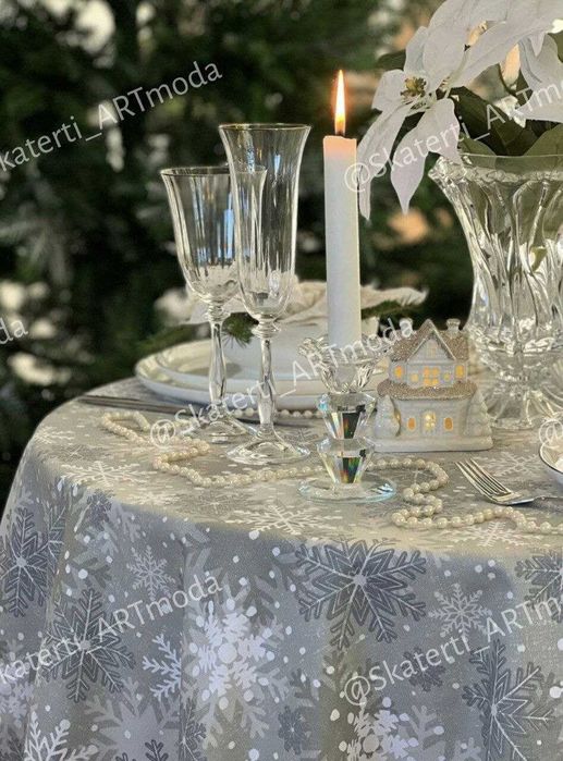 Новогодние скатерти из Турецкой ткани  Дак