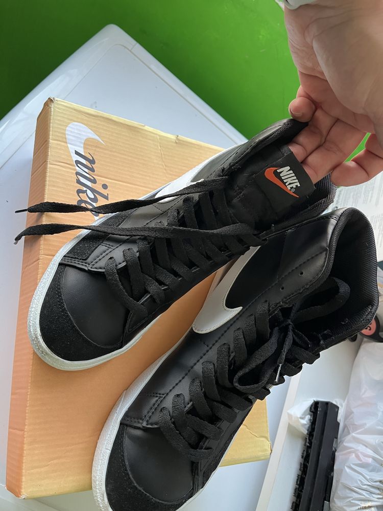 Nike blazer mid 77 black промо до 13.06