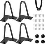 Set 4 picioare tip hairpin, 32 cm, cu protectii si suruburi