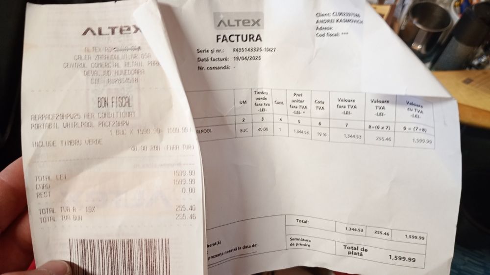 Aparat de aer condiționat portabil Whirlpool pacf29hpw