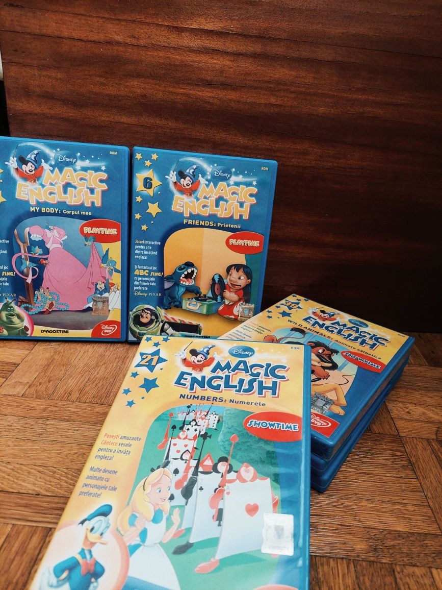 Colecție completă Disney Magic English – 40 DVD-uri noi!