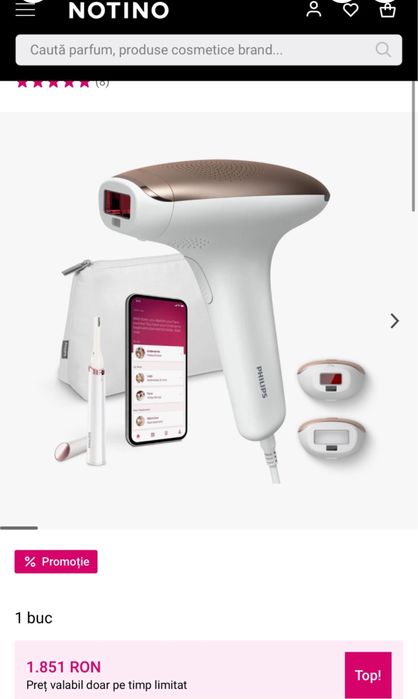 Epilator Laser Philips Lumea IPL 7000 • NOU • Sigilat