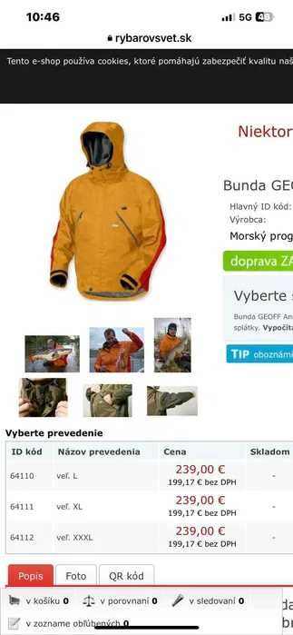 Geoff Anderson Xera 2 Риболовен комплект яке панталон НОВ