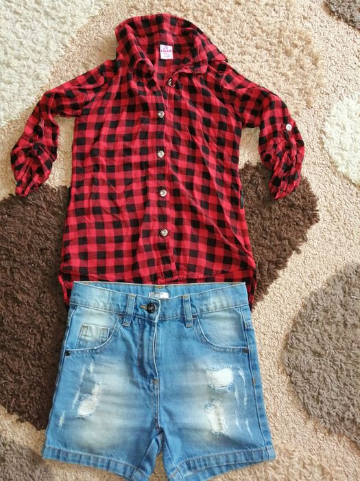 Cămașă și pantaloni scurți fetite