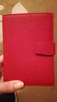 Дамско червено портмоне естествена кожа