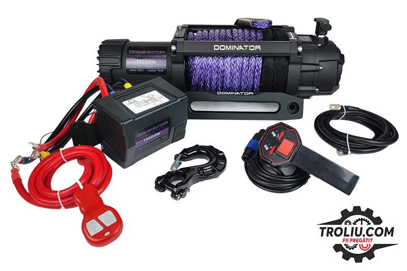 Troliu electric Dominator 13000 FLS sufa sintetica Rapid Off Road