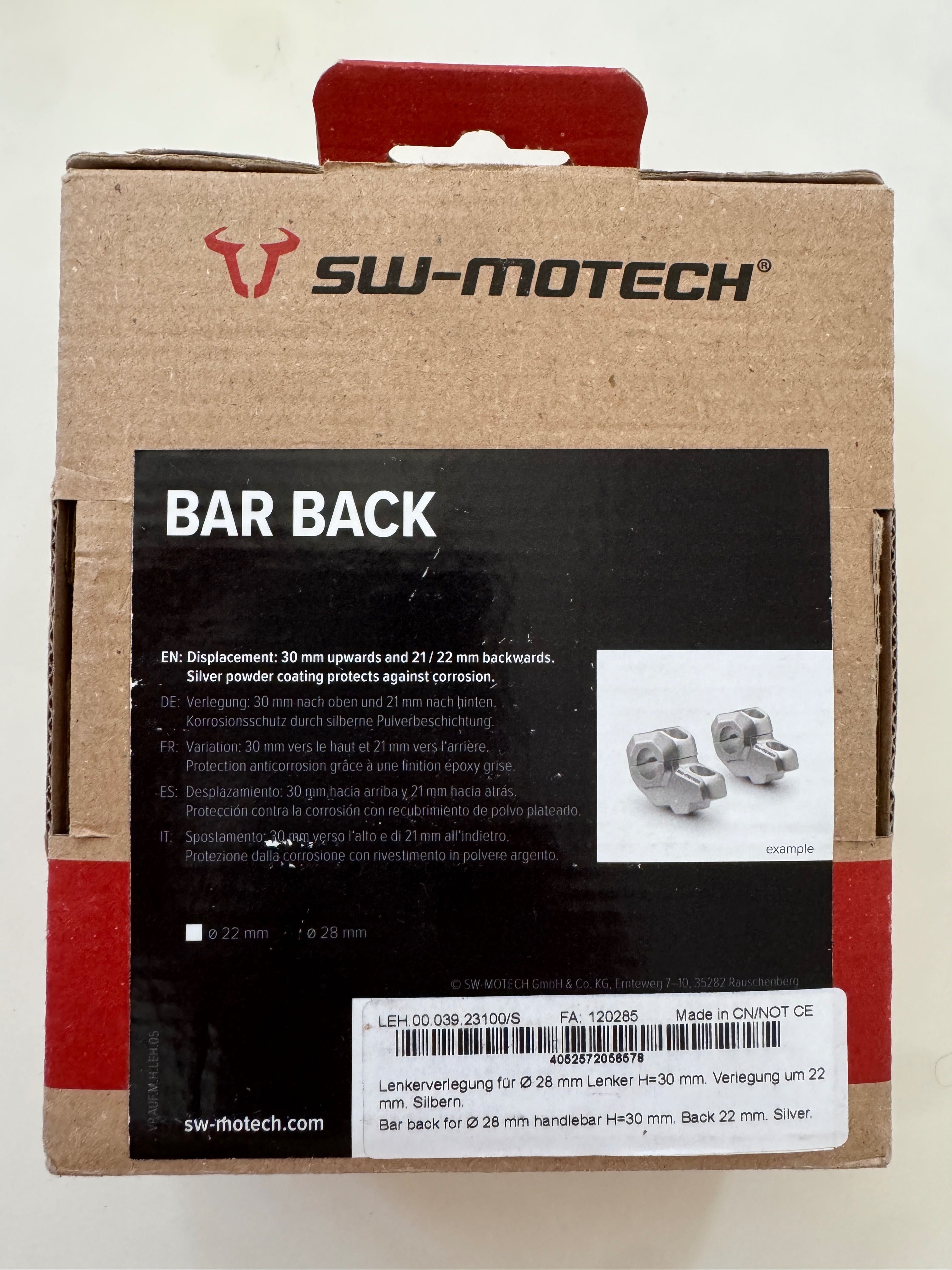 SW Motech Bar Back handlebar riser inaltator ghidon