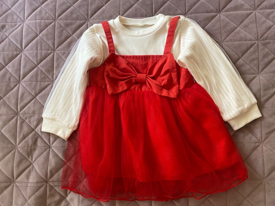 Детска коледна рокля 92-98 размер