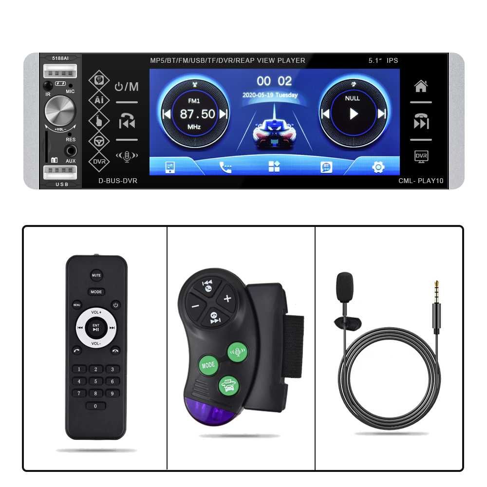 Dvd Auto 5.1'' Touch Screen, Usb, Bt, ASISTENT VOCAL, Radio, DVR, Ips