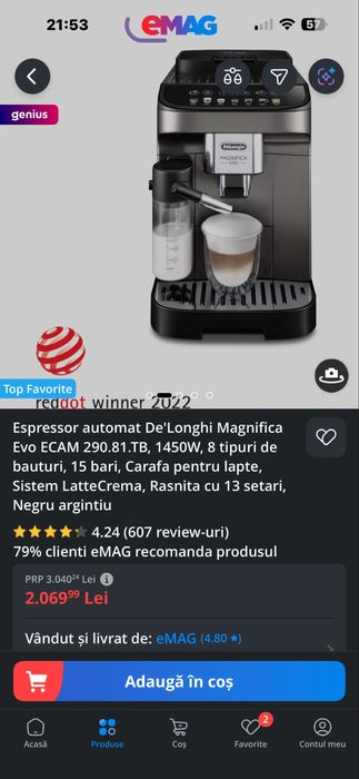 Vand espressor delonghi !!