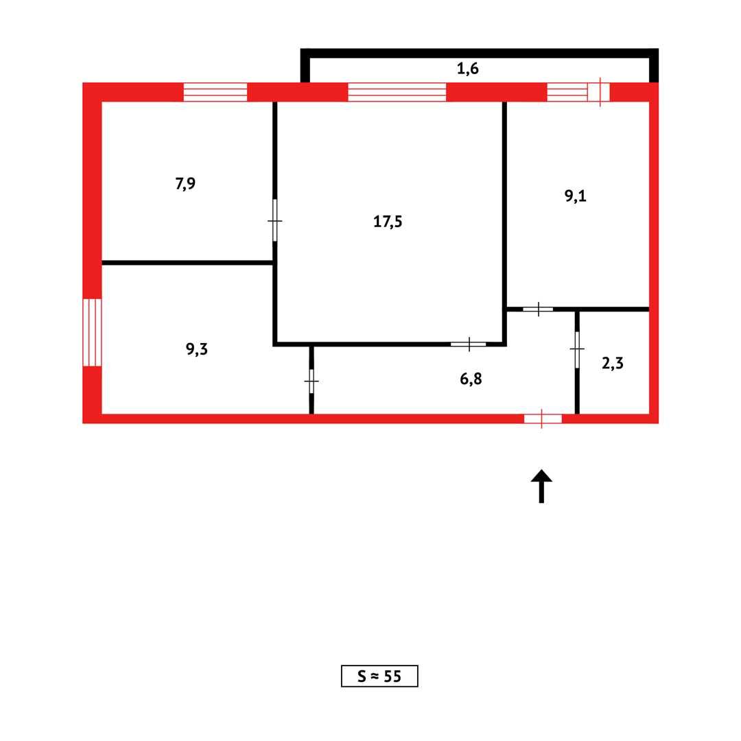 Продам 3-ю квартиру на 6 микр-не в районе Самрука, 54.5 м², 8/9 этаж