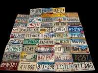 Colectie numere inmatriculare auto USA originale- 48 State diferite