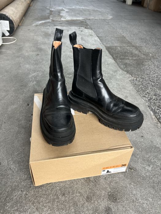 Боти черни ZARA, естествена кожа