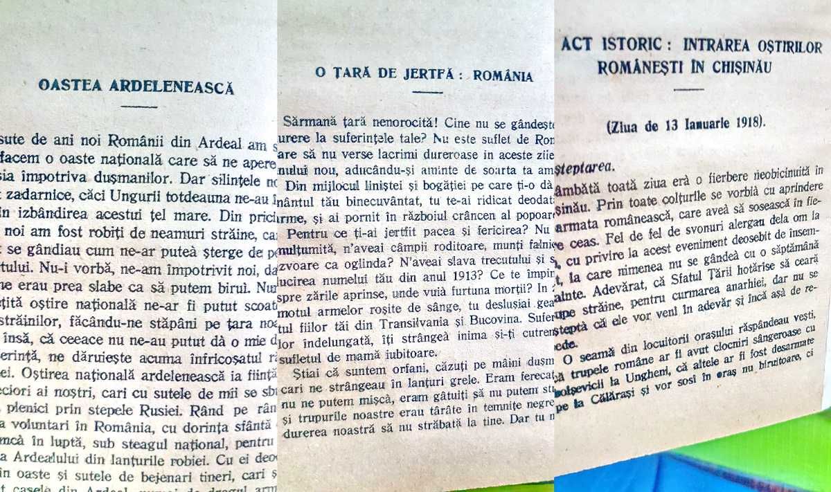 D146-Renasterea BASARABIEI 1921-Pagini lupta pt. unitate.