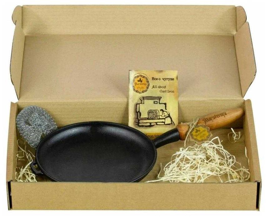 Чугунен тиган за палачинки, 20см-26см