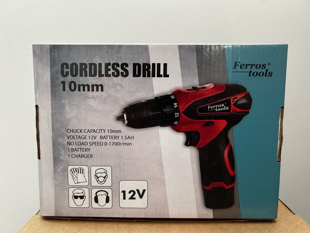 Ferros Tools - Акумилаторен винтоверт 12 V