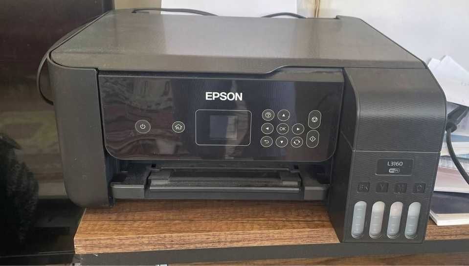 Wi-Fi струйный цветной МФУ принтер Epson L3160, заправлен, в хор сост