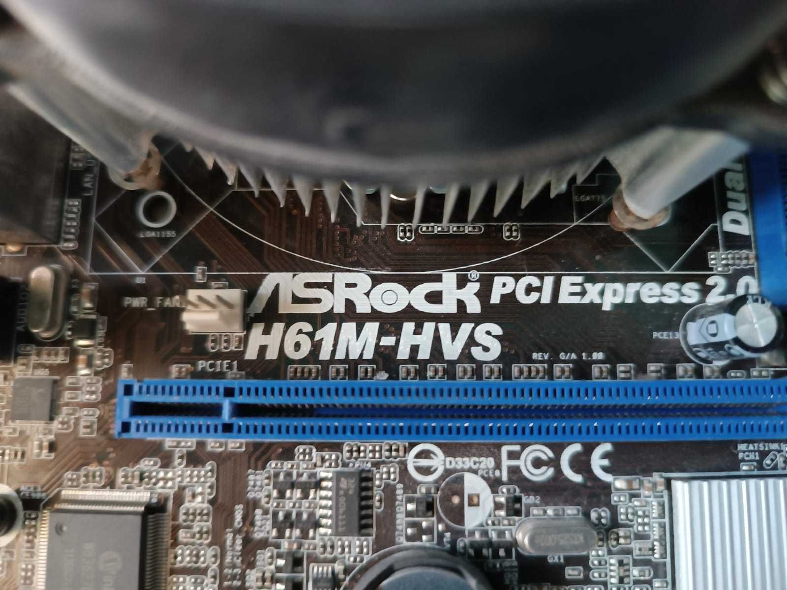 Продам материнскую плату ASRock H610M-HVS с процессором I7-2600