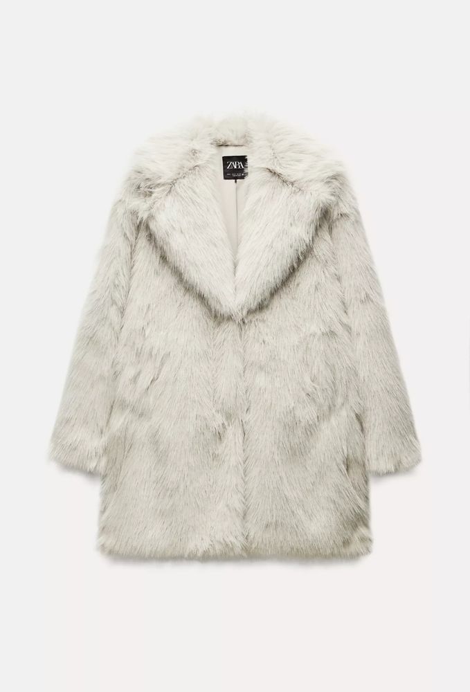 Палта от изкуствен косъм ZARA