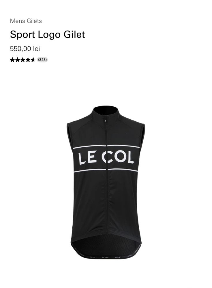 Le Col bluza ciclism Sport Logo Gilet