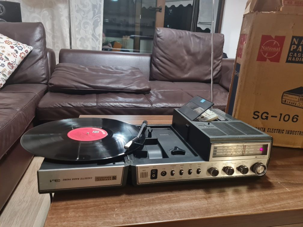 3 în 1 Național Panasonic Casette TAPE RADIO Phonograph  1975