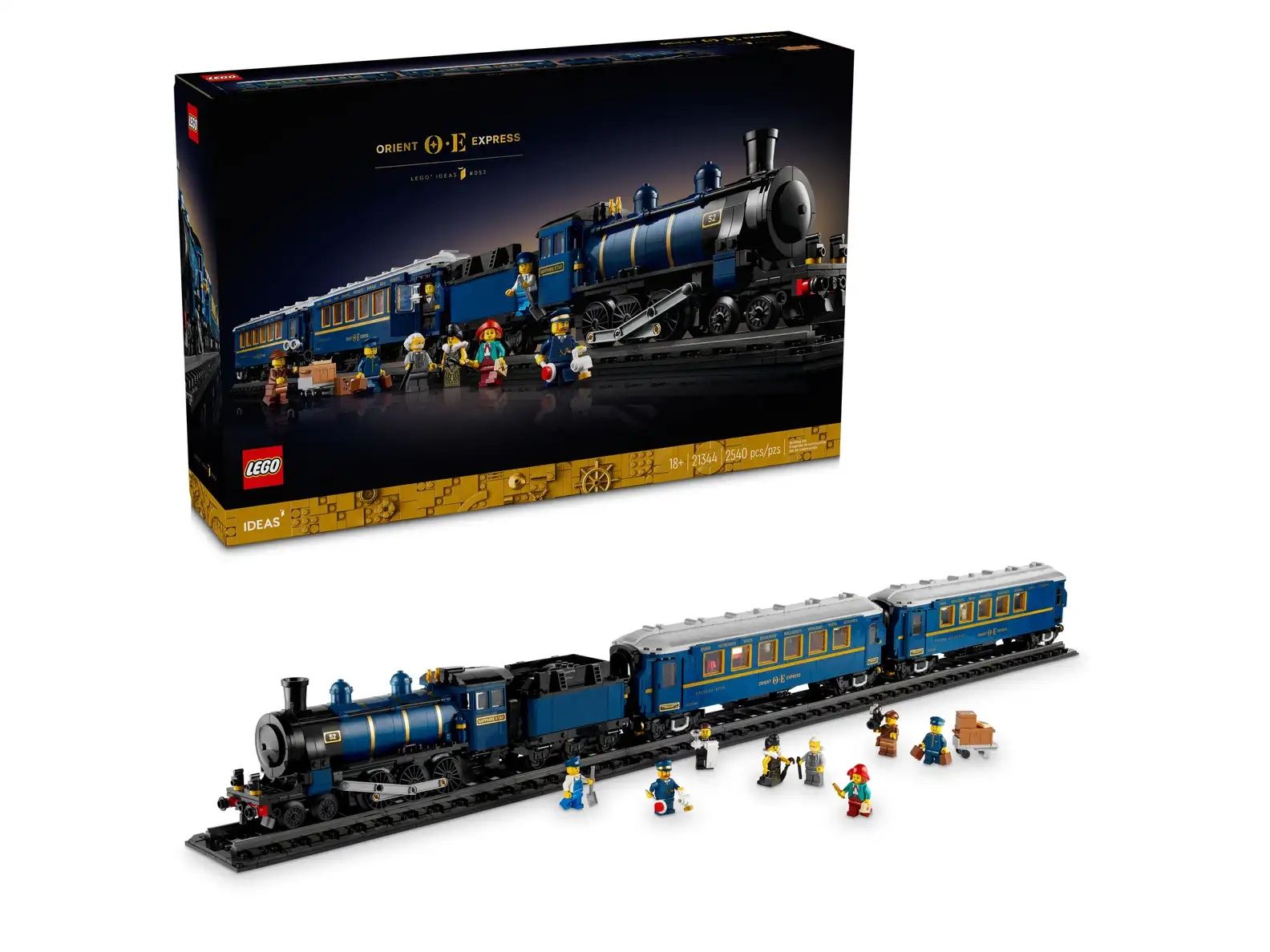 Lego IDEAS 21344 Orient Express Train Ориент Експрес 2540 части 8 фигу