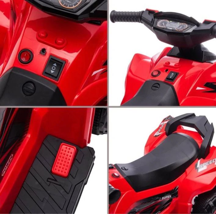 Vehicul ATV electric copii , rosu , 12V