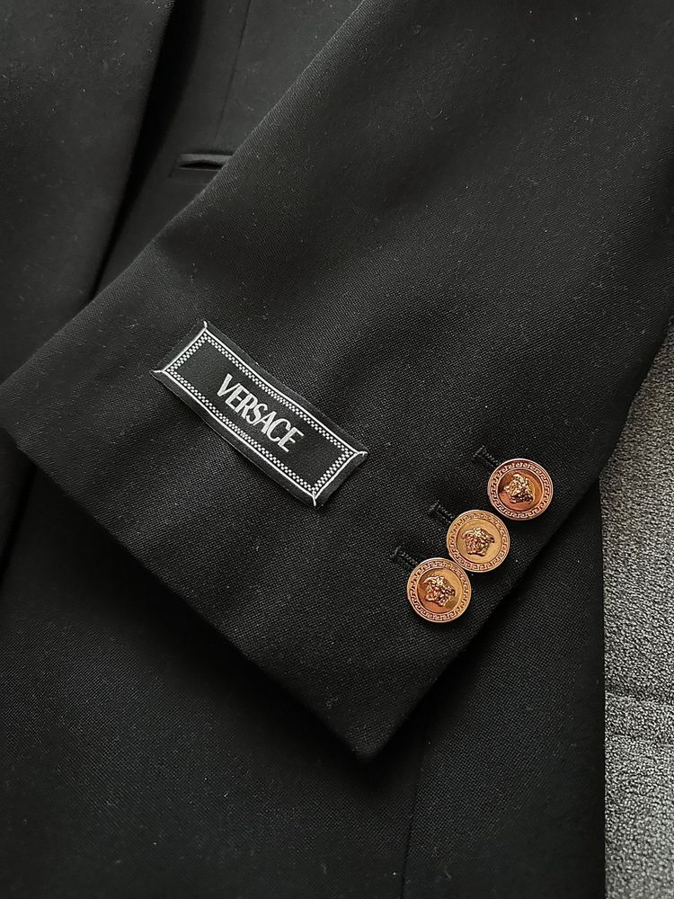 Versace Sacou de dama Grain de Poudre Single-Breasted Blazer