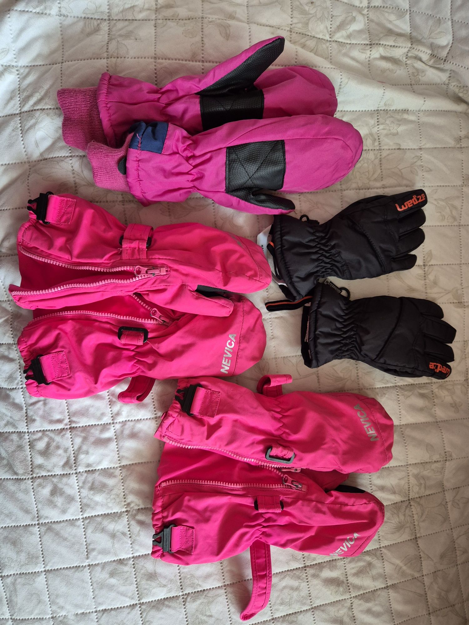 Ски ръкавици Wedze Nevica за момиче 5-6 г.