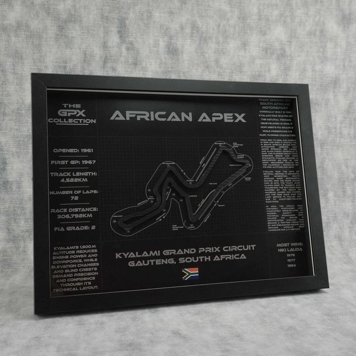 Kyalami – Hartă 3D circuit Formula 1 South African GP • GPX Collection