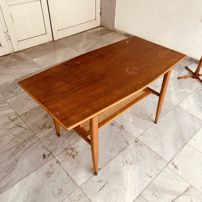 Скандинавска винтидж маса с повдигащ се плот – Mid-Century Modern