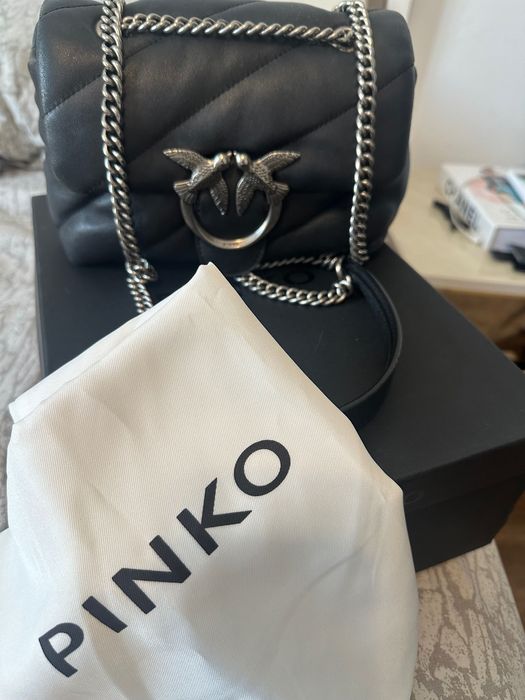 Чанта Pinko естествена кожа