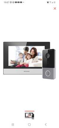 Hikvision видеодомофон DS-KIS603-P серебристый