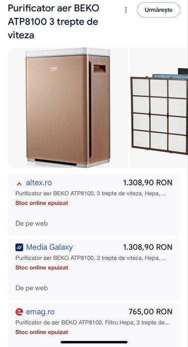 Purificator aer Beko ATP8100