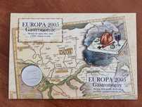 LP 1683 - Europa 2005 Gastronomy - pliant cu medalie de argint