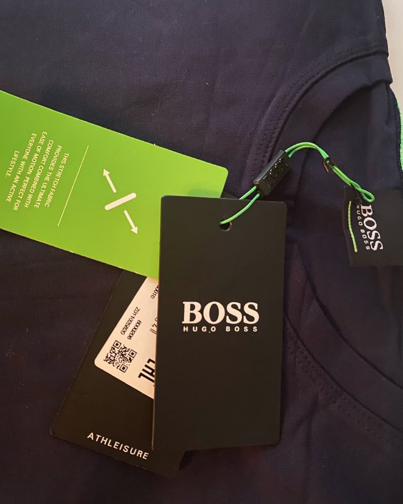 Тениска Hugo Boss M L XL XXL сини, черни и бели тениски