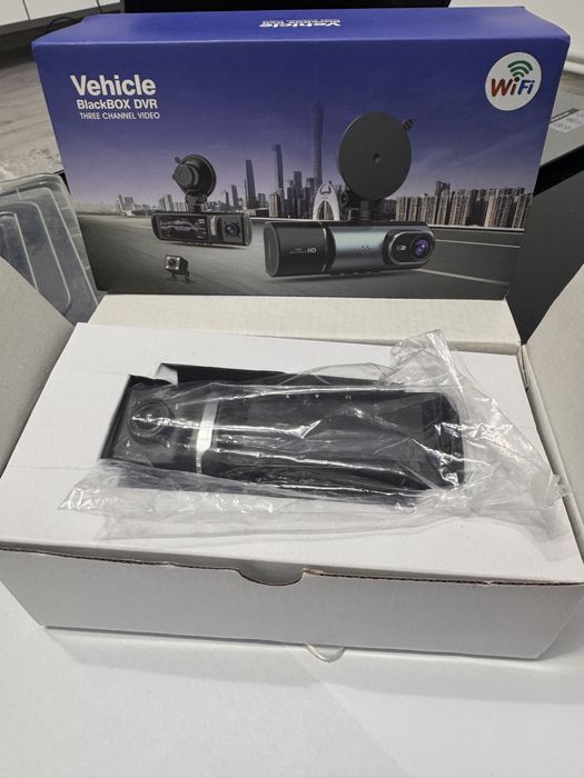 Cameră Auto 3 Canale – Față 4K + Șofer + Spate