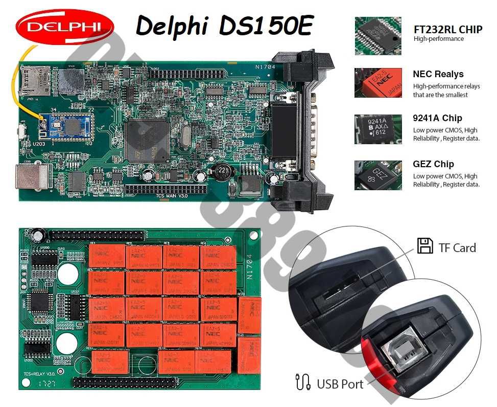 Diagnoza Auto Multimarca Delphi DS150 Bluetooth soft 2020.23