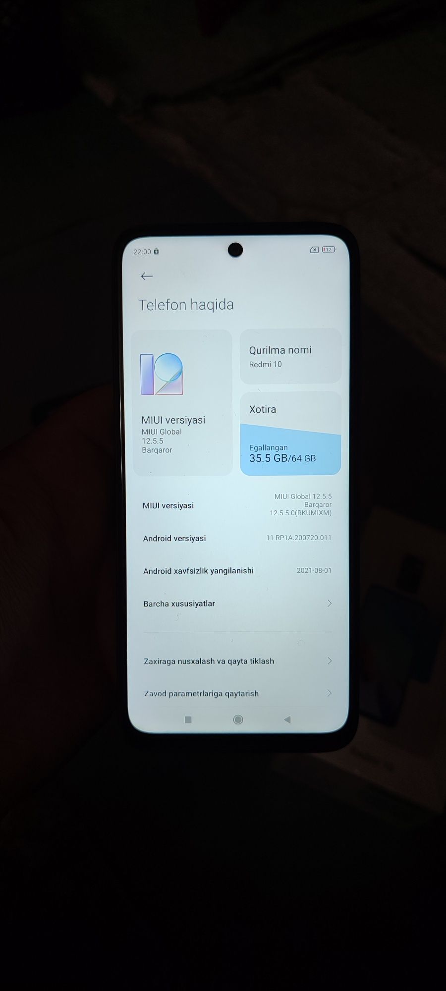 Redmi 10  64gb sotiladi