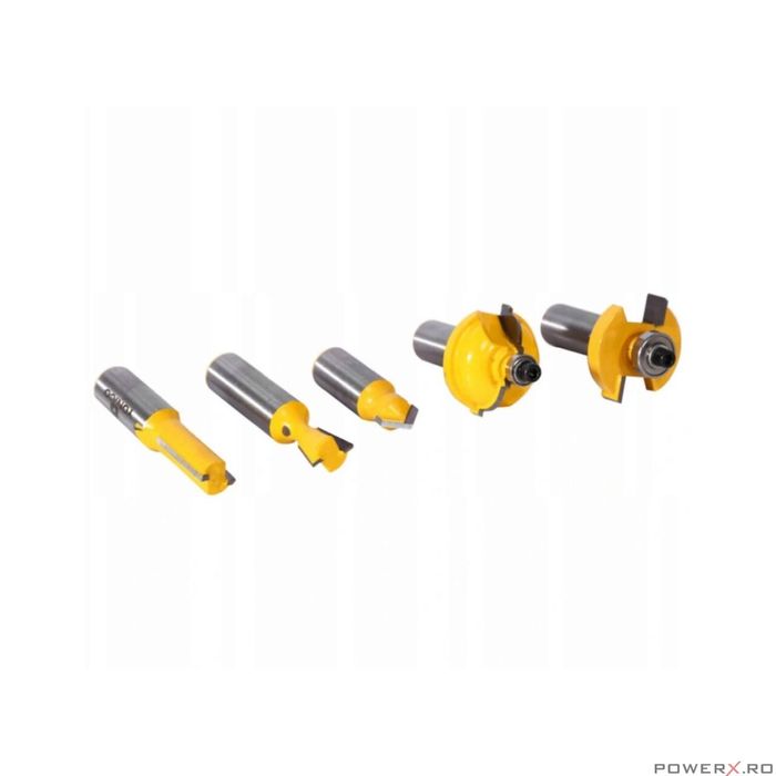Set 35 freze pentru lemn, cutie metalica compatibile cu Oberfreza,