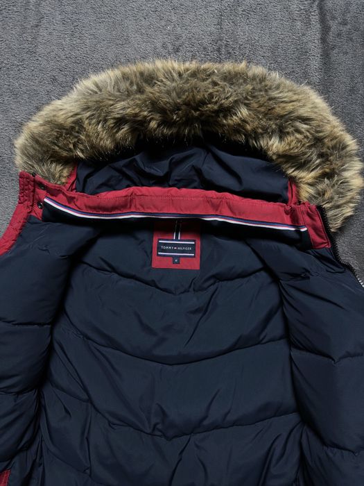 Jacheta geaca jacket parka Tommy Hilfiger cu blană cu puf