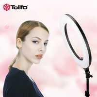 Lampa circulara Tolifo R48B Bicolora, pt foto moda, cosmetica, portret