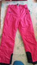 Pantaloni de ski dama marimea S culoare ciclam cu negru mar.36-38