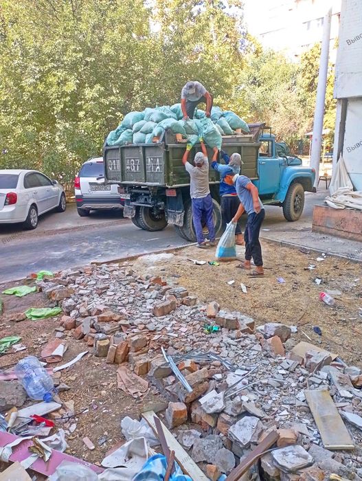 Вывоз мусора.Мусор чикарамиз.Грузчики.