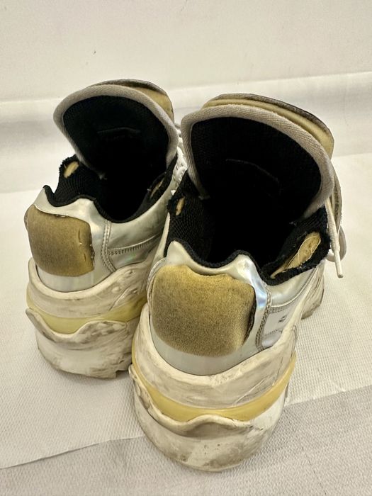 Maison Margiela Retro Fit Women’s Leather Sneakers size 37 Silver