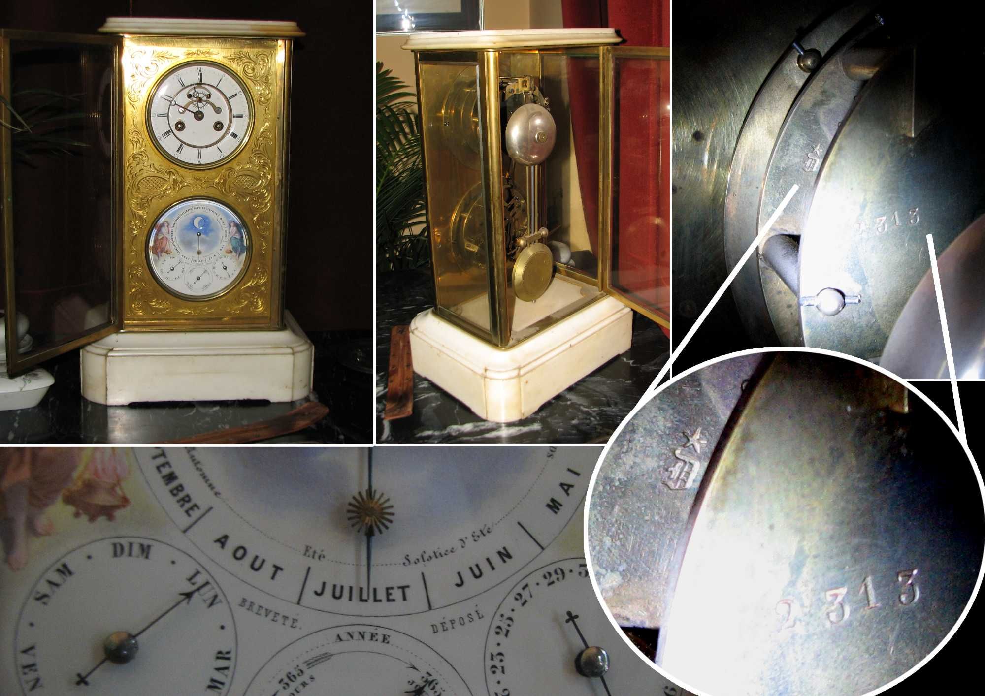 A. A. BROCOT et DELETTREZ à Paris Ceas astronomic cu calendar perpetuu